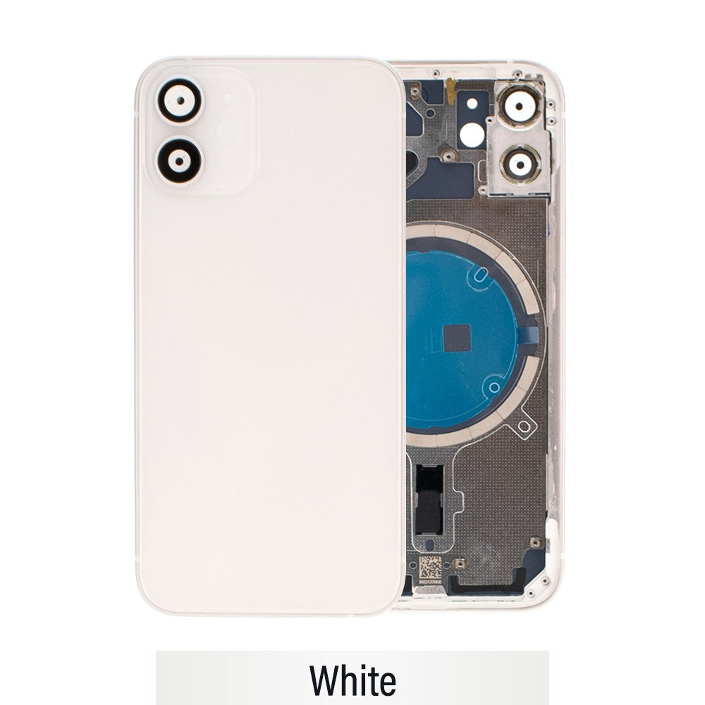 Rear Housing for iPhone 12 mini (NO LOGO)-White Rear Housing for iPhone 12 mini (NO LOGO)-White